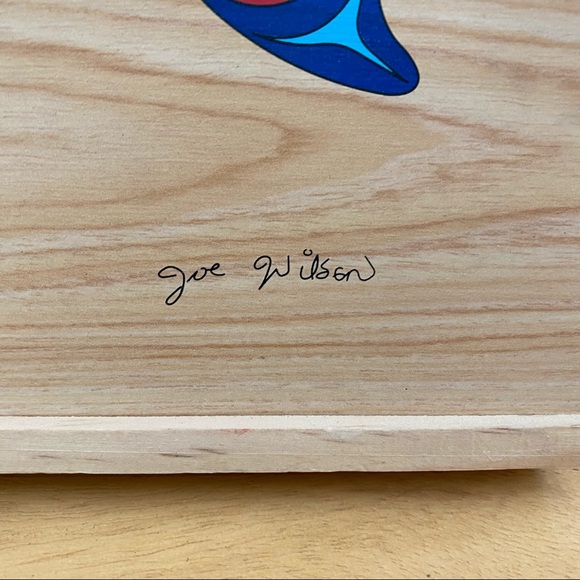 Salmon Legend by Joe Wilson Wooden Decorative Sliding Box 7.5”X10” - Picture 8 of 9